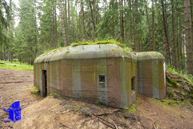 Blockhaus aan de ingangszijde